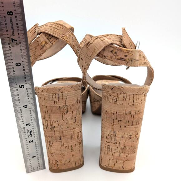 ABOUND Tenille Platform Sandal Women's Ankle Strap Natural Cork Size US9M EU40 - Picture 4 of 9